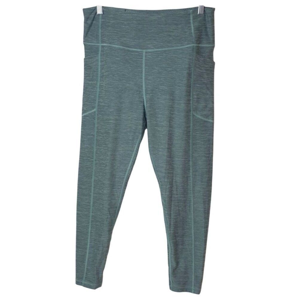 Victorias Secret High-Waist Leggings L  Heathered Green Pocket Yoga Workout